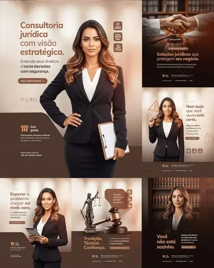 Artes para redes sociais de escritório de advocacia