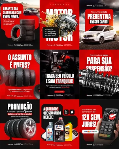 Artes para redes sociais de autopeças