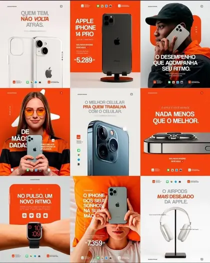 Artes para redes sociais de loja de celulares