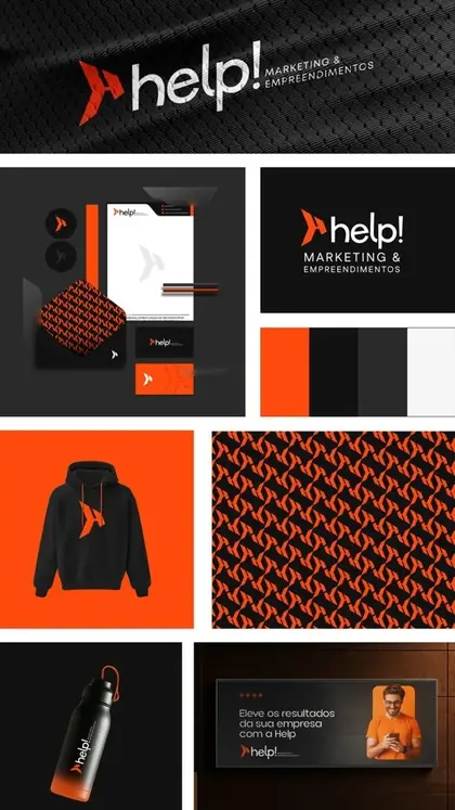 Identidade visual da Help! Marketing