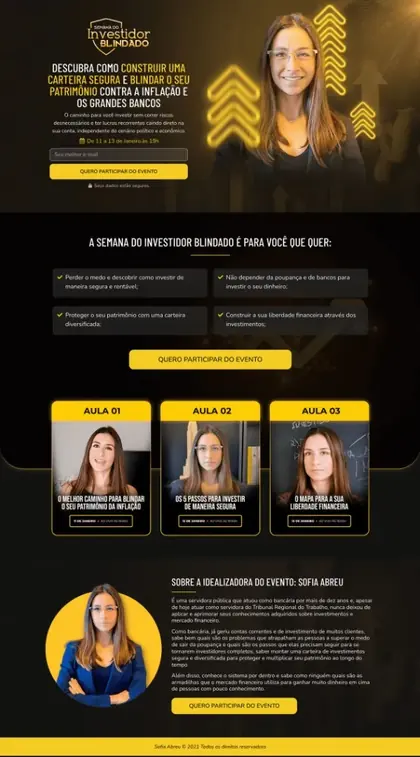 Landing page Investidor Blindado